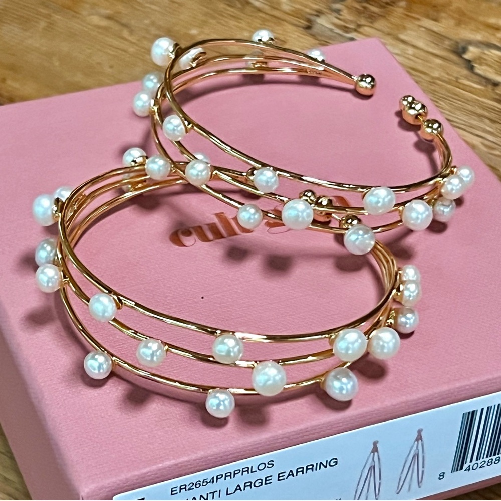 🌺🎉HP🎉🌺 NWT Cult Gaia Shanti Large Pearl Earrings
